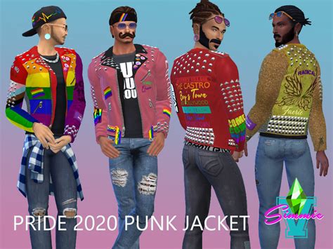 The Sims Resource Simmiev Pride 2020 Punk Jacket