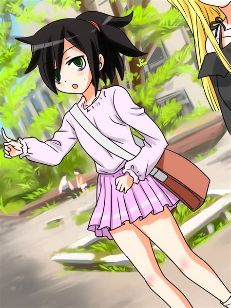 Pixiv Art Kuroki Wearing Pink By かるた Watamote Girls Characters