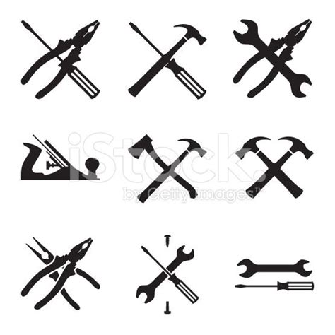 Tools Icon Set Icons Isolated On White Background Vector