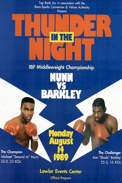 Michael Nunn Vs Iran Barkley Boxrec