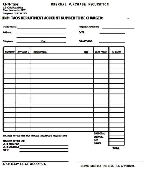 Sample Of Stationery Requisition Form The Document Template