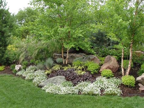 Front Yard Landscape Berms And Mounds White Landscaping Ideas