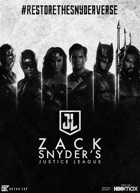 Bryan Zap Zack Snyder Justice League Poster