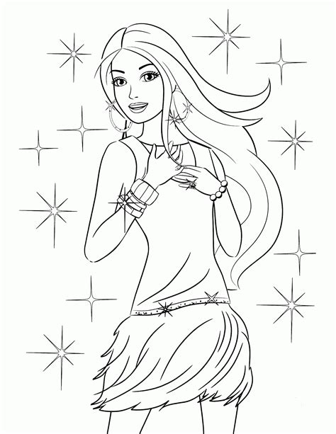 Barbie Fashion Coloring Page Princess Page For All Ages Coloring Home