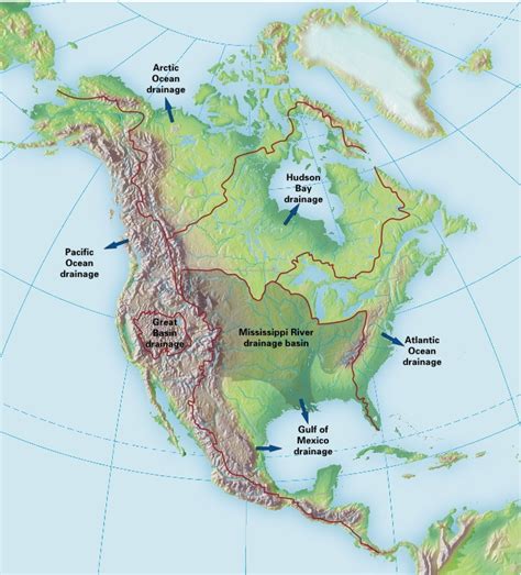 Map Of North America Showing Relationship Of The Mississippi River