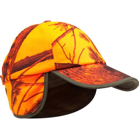 Hunting Cap With Ear Flaps Orange Decathlon