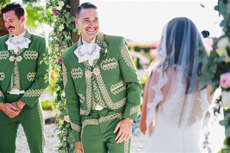 The Groom Groomsmen Wore Green Charro Suits At This Wild Baja