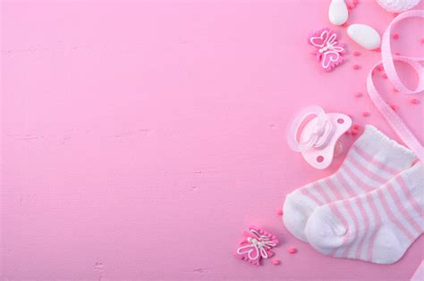 Pink Baby Shower Nursery Background Stock Photo Download Image Now