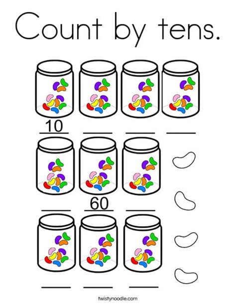 Count The 10s Math Worksheet Made By Teachers Worksheets Library