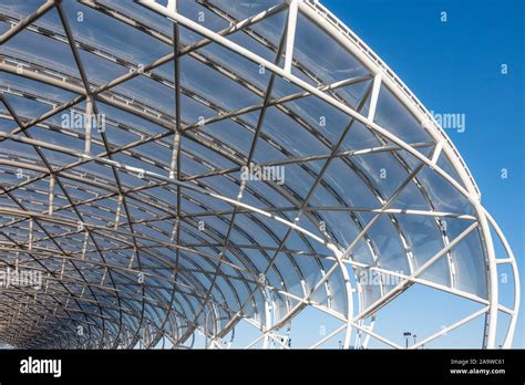 Rolled Steel Canopy With Translucent Etfe Panels Part Of The Atlnext
