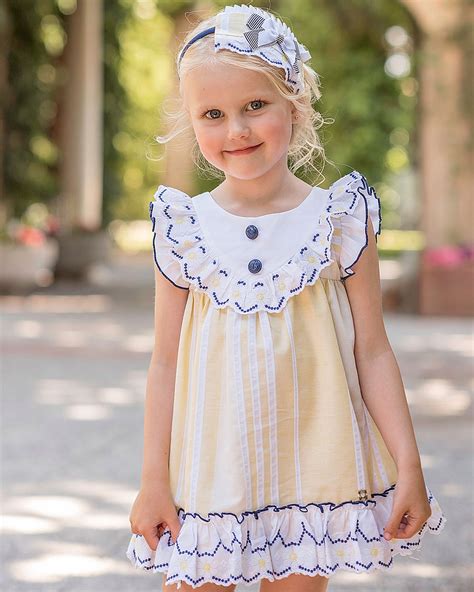 Dolce Petit Girls Yellow Summer Dress With Frilled Details 27 2223 V