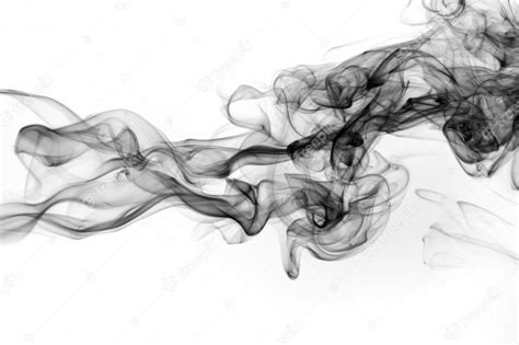 Abstract Black Smoke On White Background Premium Photo