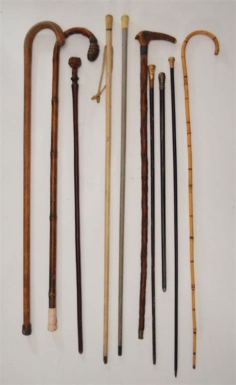 Sold At Auction Lot Of 10 Antique And Vintage Canes Walking Sticks