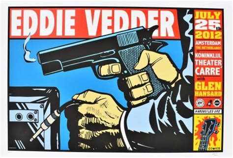 Eddie Vedder Concert Poster 2012 Amsterdam Frank Kozik Visible Vibrations Eddie Vedder