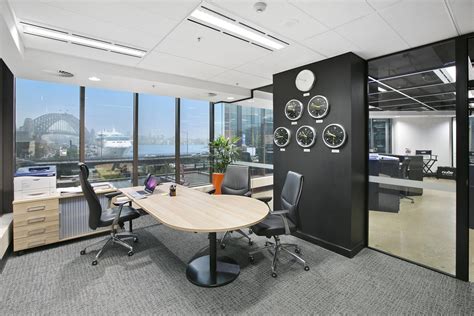 Magnificent Office Space In Polytec Natural Oak Office