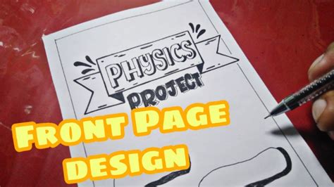 Physics Project Front Page Design Project Design Lettering Design