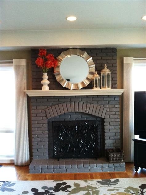 Brick Fireplace Makeover Fireplace Remodel Painted Brick Fireplaces