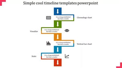 Simple Cool Timeline Templates Powerpoint In Zig Zag Shape Powerpoint