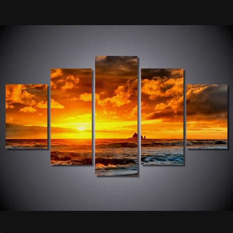 Stunning Sunset Wall Art Wallpaper Painting Canvas Art Wall Decor