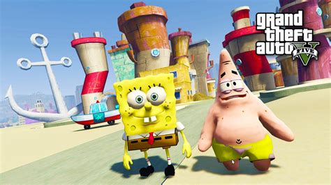 Spongebob Patrick And Bikini Bottom Gta 5 Mods Youtube