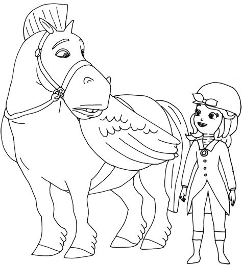 Sofia The First Coloring Pages Minimus The Great And Sofia The First