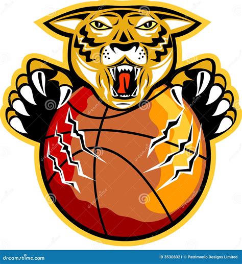 Tiger Basketball Mascot Vector Illustration 36104680
