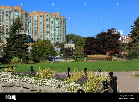 Heritage Park On The Waterfront In Downtown Barrie Ontario Stock Photo