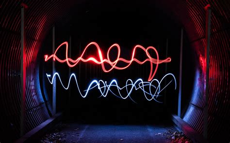 Neon Lights In Tunel Wallpaper 4k Hd Id4261