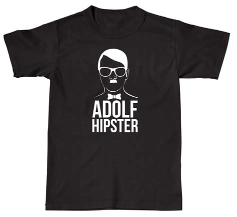 Adolf Hipster T Shirt Invading Uk