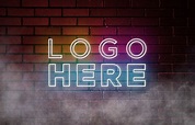 Free Neon Logo Mockup – GraphicsFamily