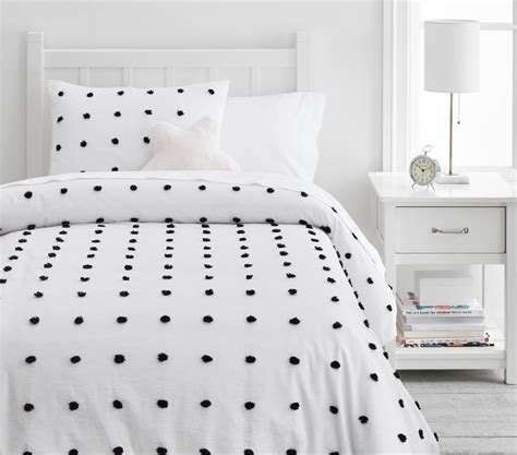 Black And White Tufted Dot Bedding Look Pottery Barn Kids