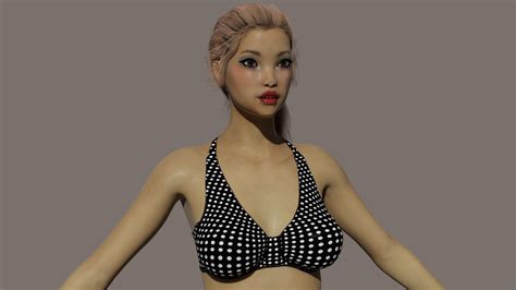 harper realistic girl with bikini rigged k d model my xxx hot girl