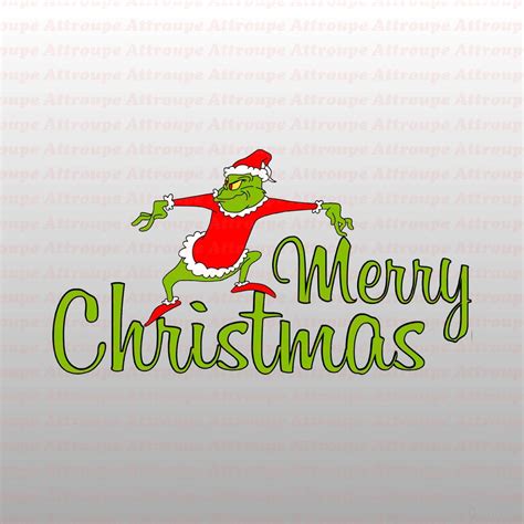 Merry Grinchmas Christmas Dr Seuss Svg Svg Dxf Cricut Etsy