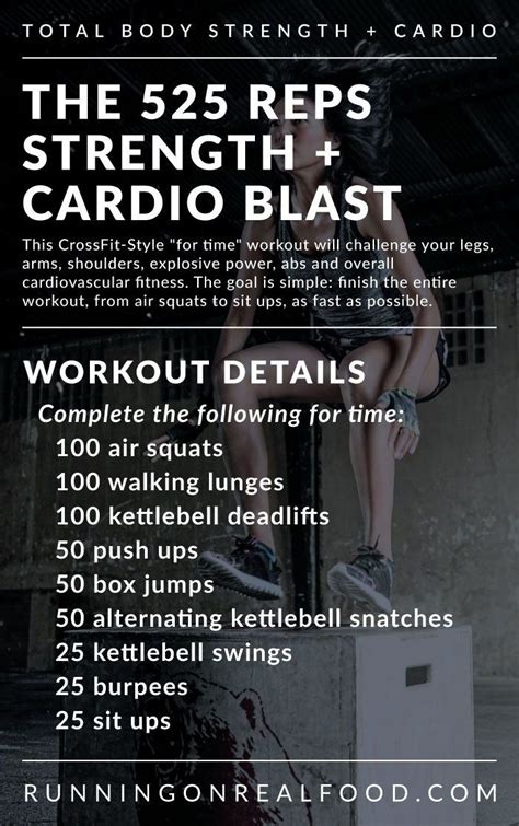 total body strength and cardio workout a crossfit style metcon wod cardio workout workout
