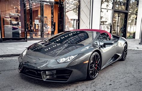 Lamborghini Huracan Spyder Grey Exotic Miami Rentals