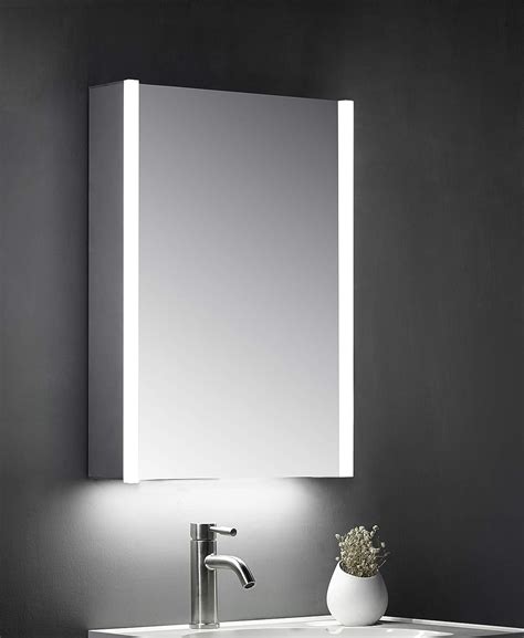 Keenware Kbm 101 Led Bathroom Mirror Cabinet With Shaver Socket 500x700mm Grey Uk