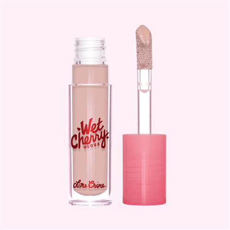 White Cherry Cool Nude Shiny Liquid Lip Gloss Lime Crime Lime Crime