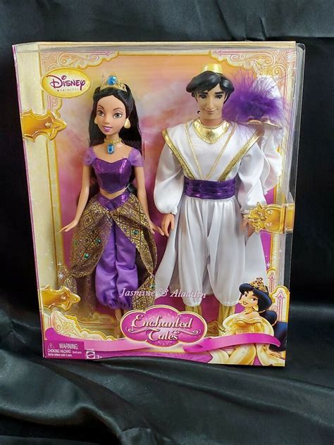 Disney Princess Enchanted Tales Jasmine Aladdin Barbie Dolls NEW