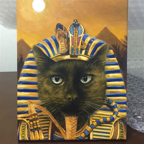 Pharaoh Cat Painting By Splendid Beast