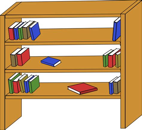 Furniture Library Shelves Books Clip Art At Vector Clip Art