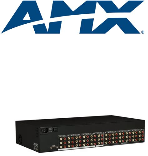 User Manual Amx Avs Pl 0808 00p English 43 Pages