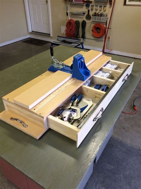 My Custom Kreg Pocket Hole Jig Work Station Storage And Woodworking