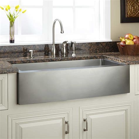 We supply from brands such as franke, kohler and carron phoenix. 39" Optimum Stainless Steel Farmhouse Sink - Curved Apron ...