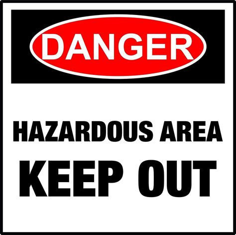 Bannerbuzz Aluminum Safety Sign Danger Hazardous Area Keep