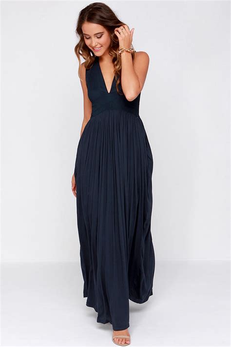 Navy Maxi Dress Dressed Up Girl