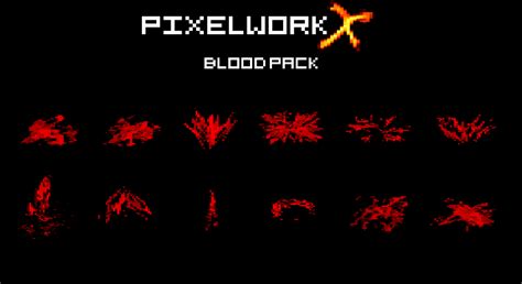 Pixel Fx Blood Pixel Art Effects Decals：エフェクト Ue マーケットプレイス