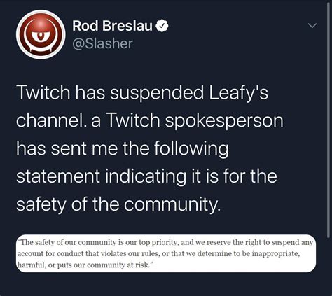 Leafy Possibly Banned From Twitch Rleafyishere