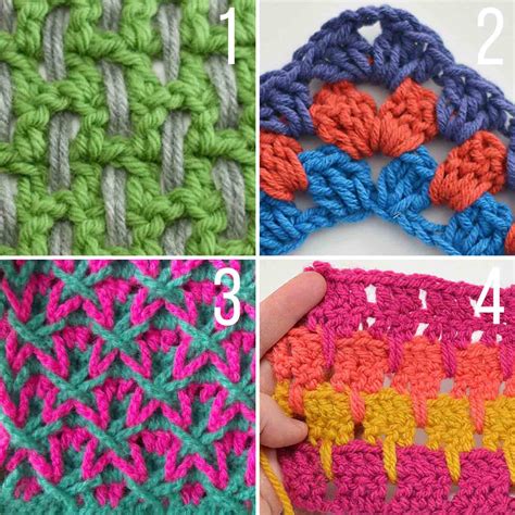 20 Multi Color Crochet Stitch Tutorials Make And Do Crew