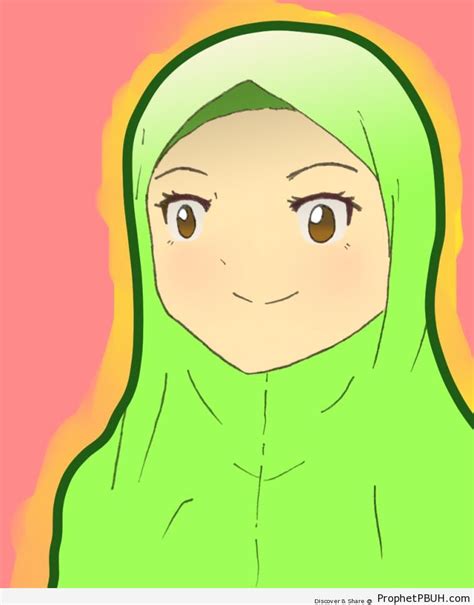 Happy Hijabi Drawings Prophet Pbuh Peace Be Upon Him