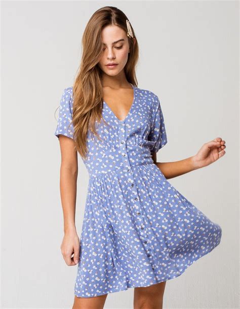 Billabong Twirl Around Mini Dress Flowy Dress Casual Floral Dress